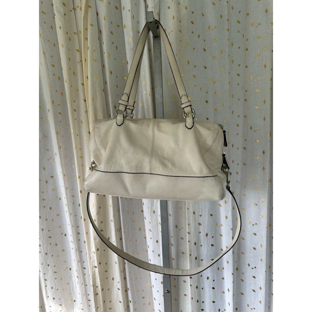 Coach #31324 Vermillion Park Kathryn Triple Zip Soft Pebble Leather Satchel Bag - Picture 4 of 12